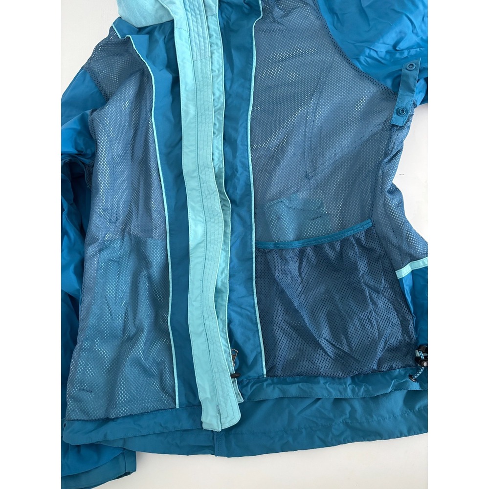 L.L. Bean Gorpcore Waterproof Hooded Rain Jacket Teal Blue Hiking Women's Small - Picture 16 of 16